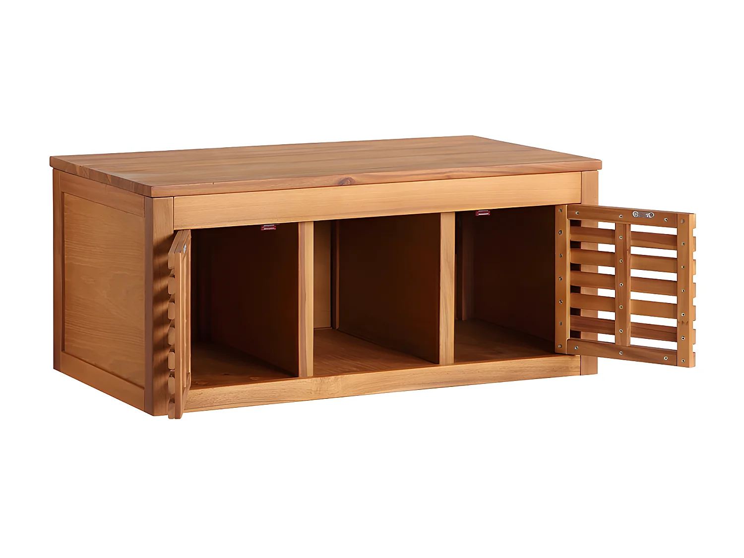Meuble sous vasque suspendu en bois d'acacia - 90 cm - PENEBEL