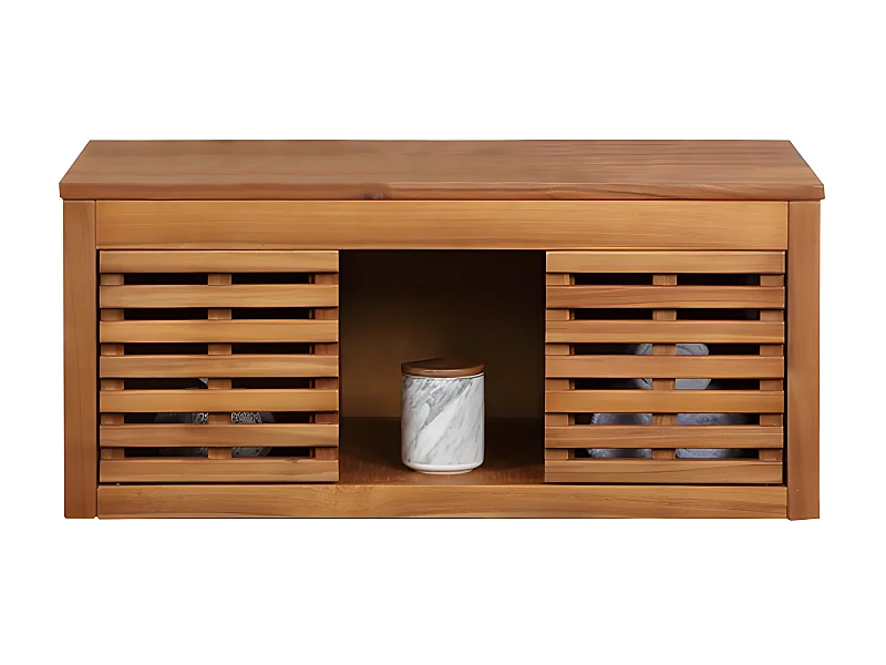 Meuble sous vasque suspendu en bois d'acacia - 90 cm - PENEBEL