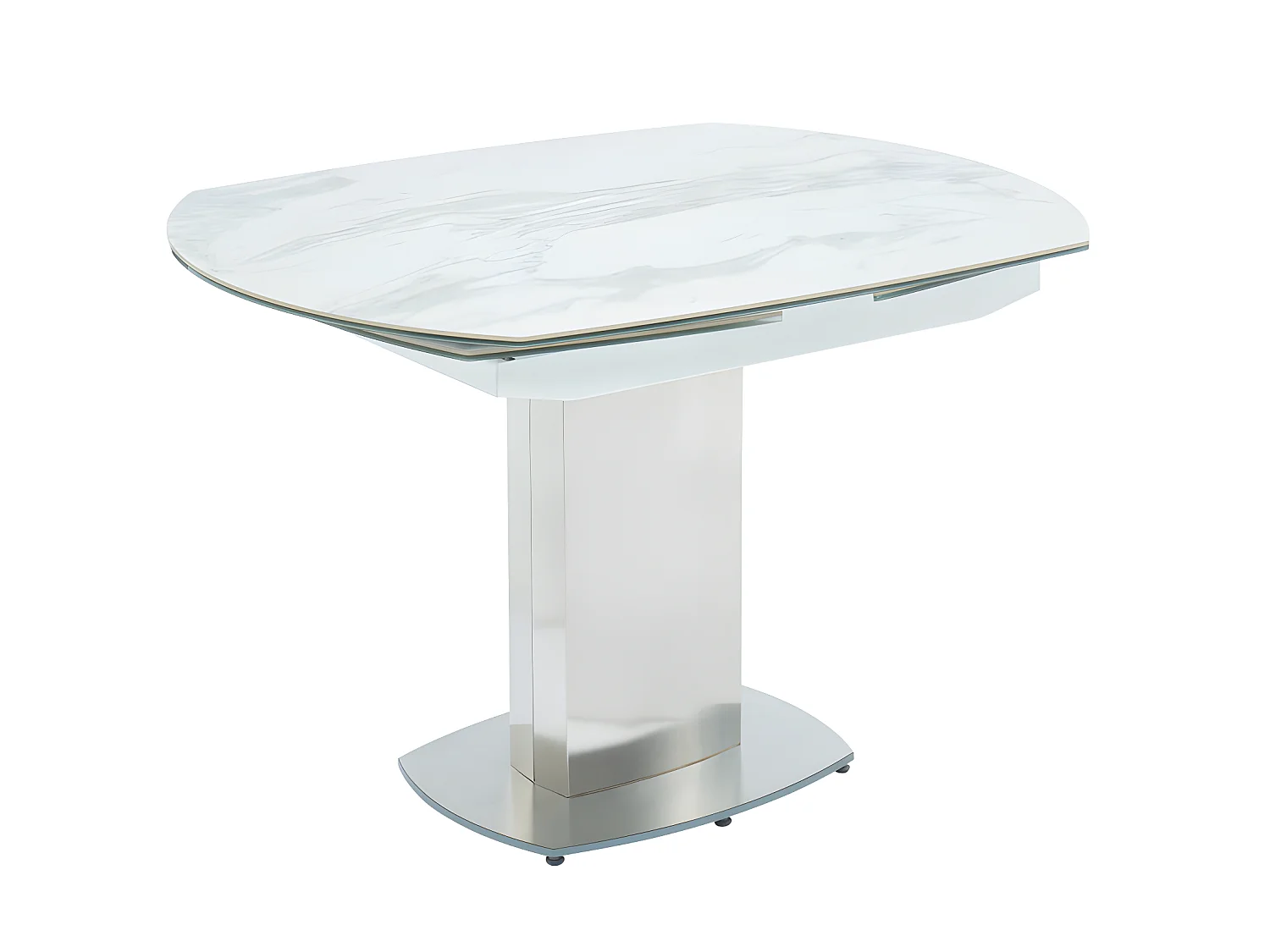 Ensemble table TALICIA + 4 Chaises PEGA - Blanc et bleu
