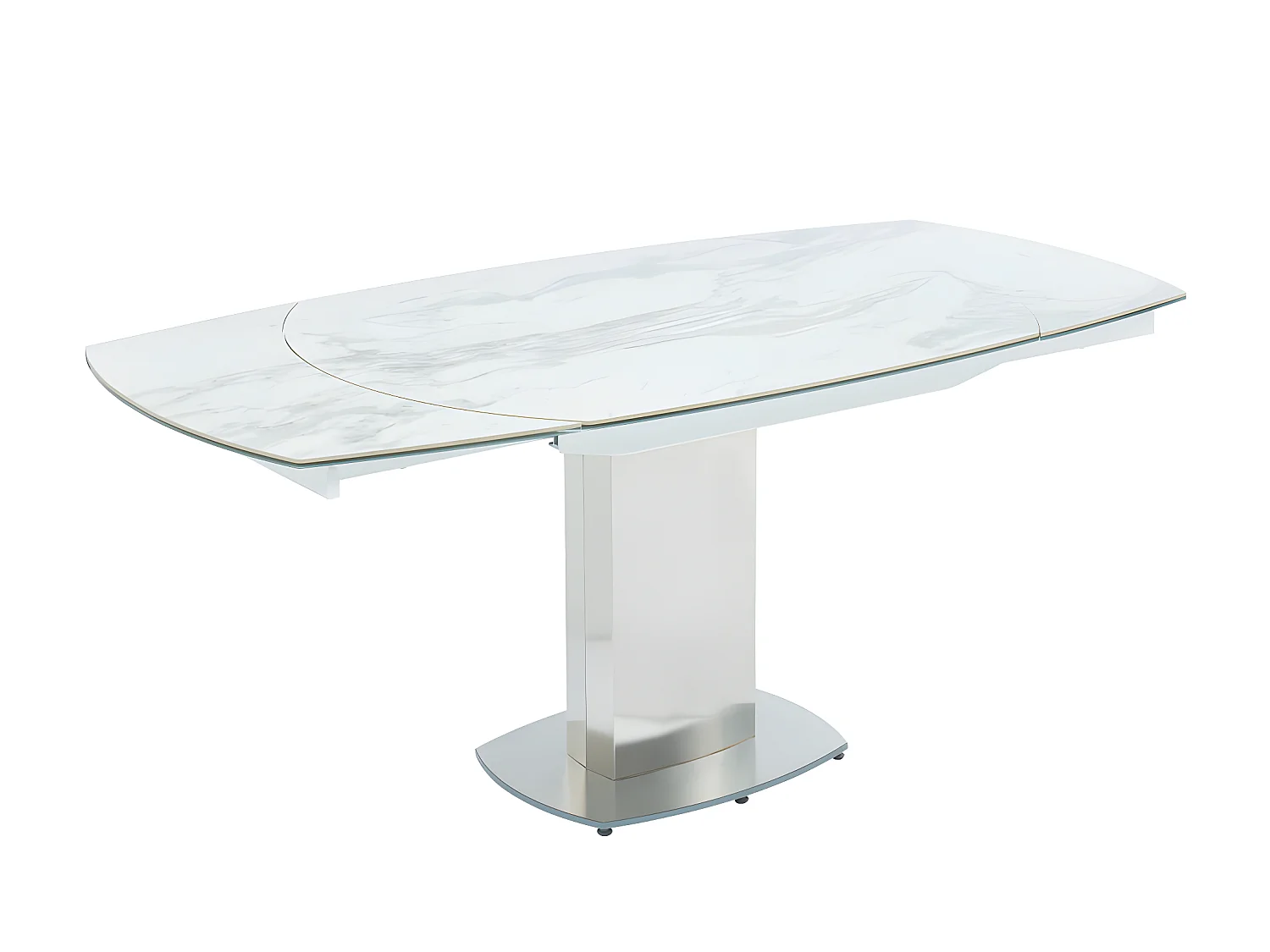 Ensemble table TALICIA + 4 Chaises PEGA - Blanc et bleu
