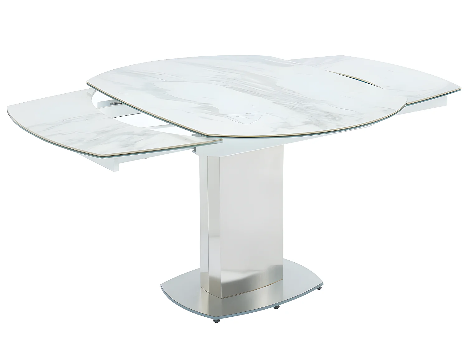 Ensemble table TALICIA + 4 Chaises PEGA - Blanc et bleu