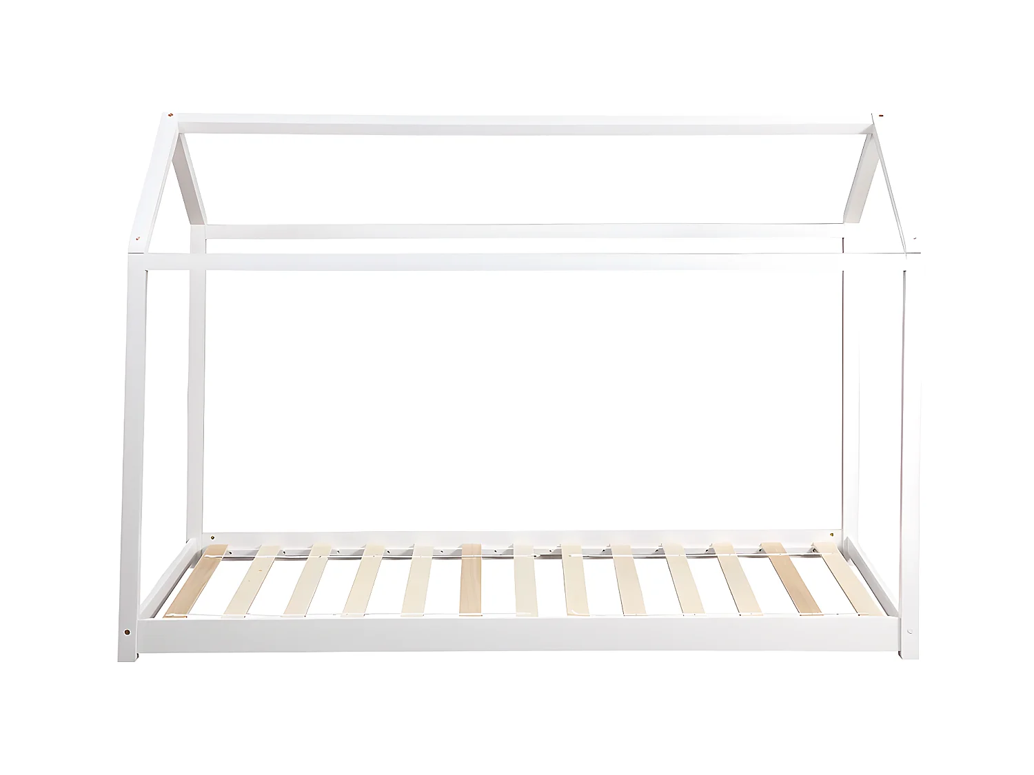 Pack cama cabana 90 x 190 cm - Pinho branco + Colchão + Edredão + Almofada - AVENTURIER