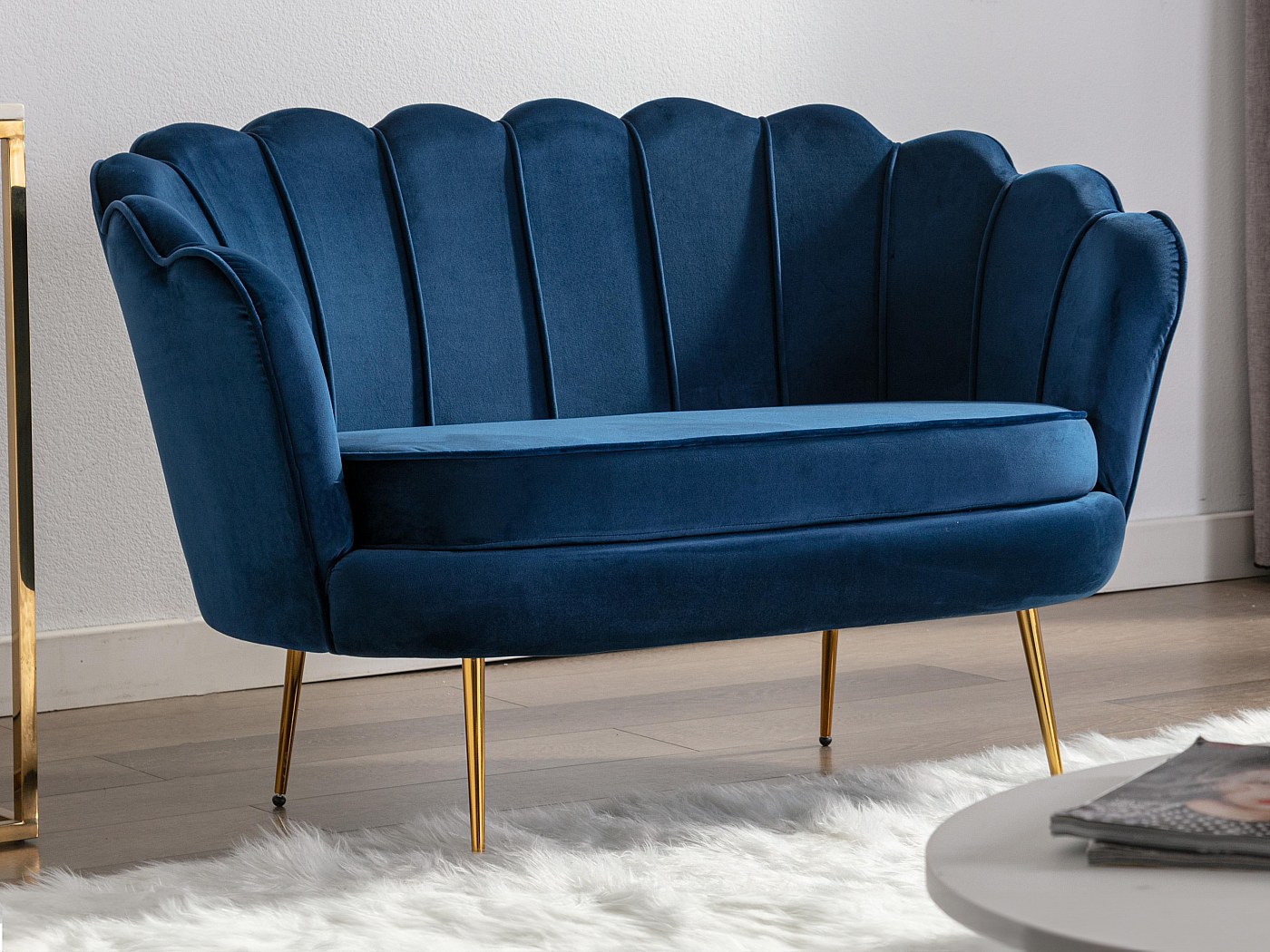 Amazon Divani Conchiglia Divano Posti In Velluto Rosa Stile