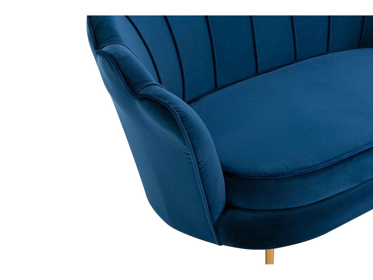 Muschelsofa 2-Sitzer - Samt - Dunkelblau - DANDELION von Pascal Morabito