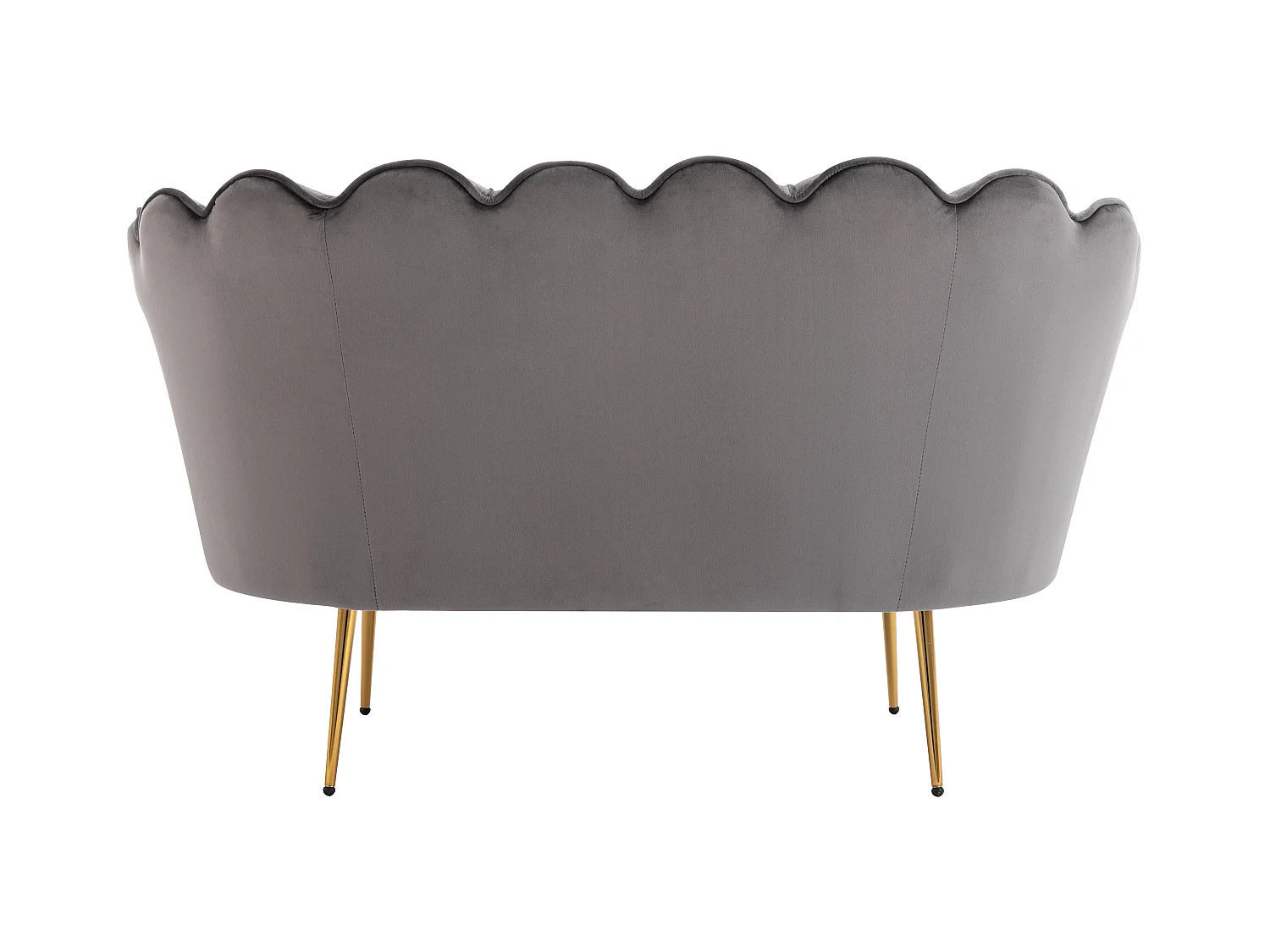 Canapé 2 places coquillage en velours anthracite DANDELION de Pascal Morabito