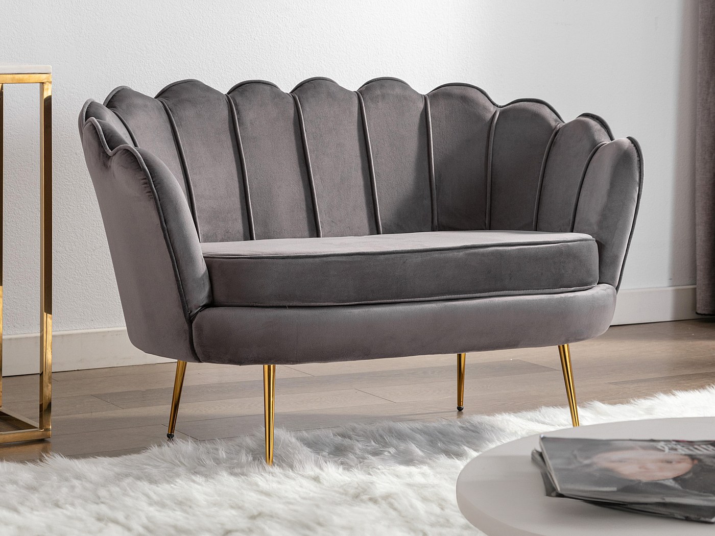 A Conchiglia Salotti Classici In Velluto Divanetto Posti Divano Posti