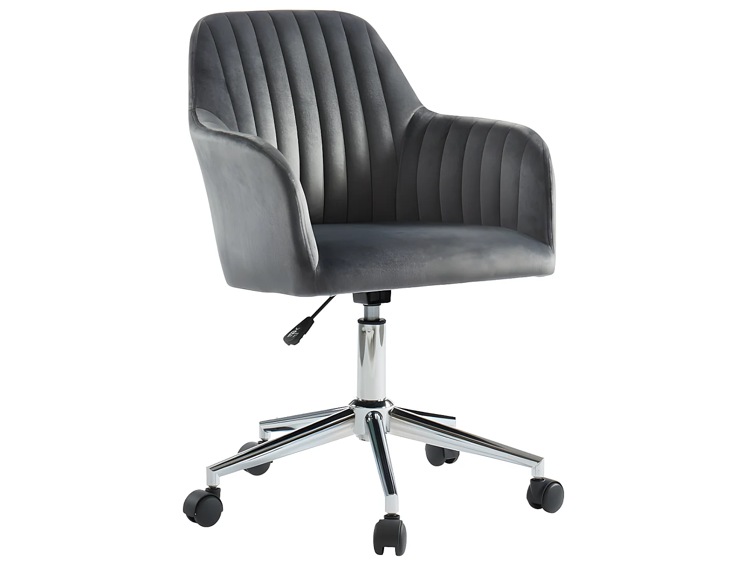 Ensemble bureau d'angle - Blanc et gris + Chaise de bureau - NORWY