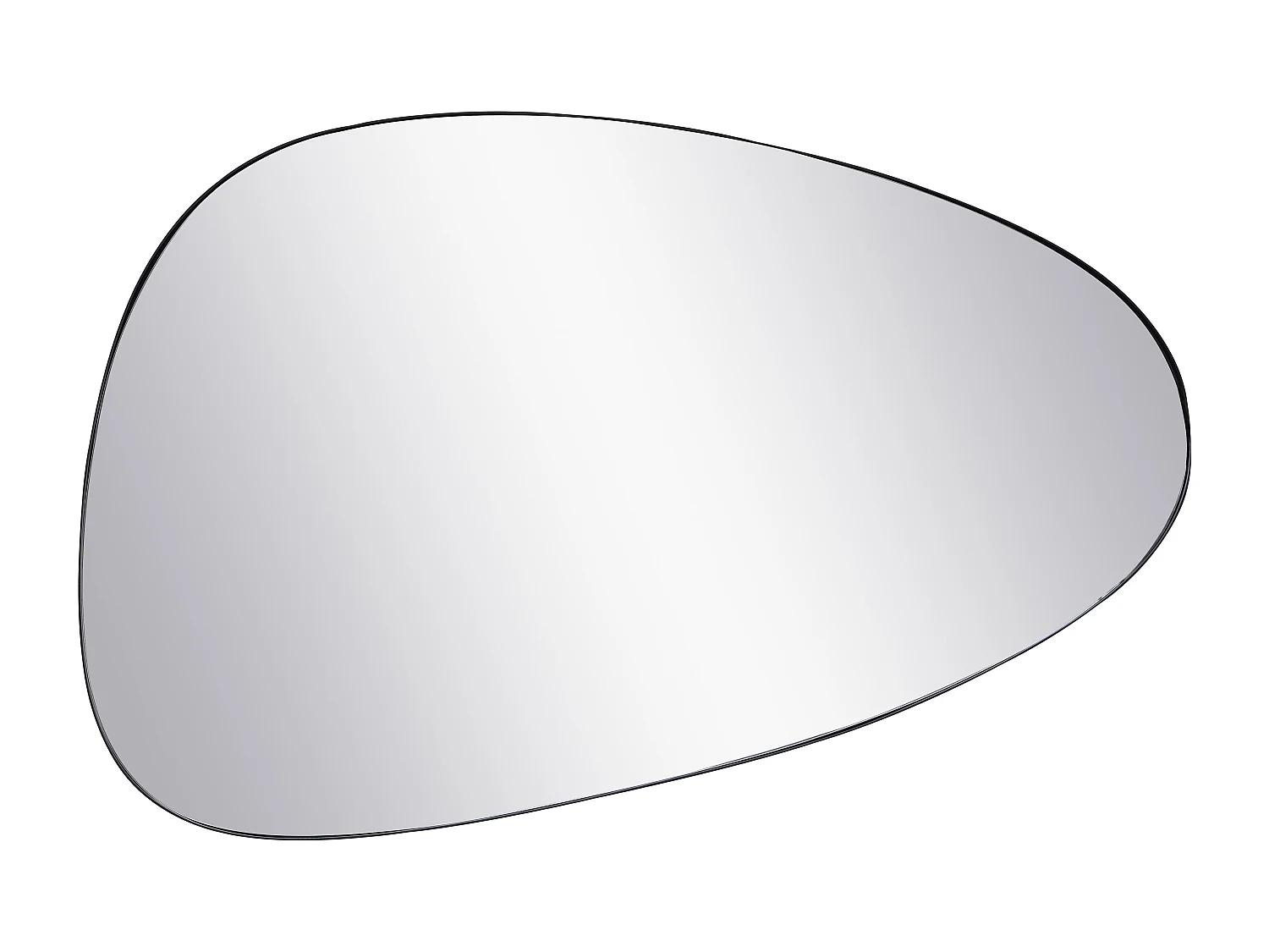 Miroir organique en métal - L. 72 x H. 35 cm - Noir - MANAROLA