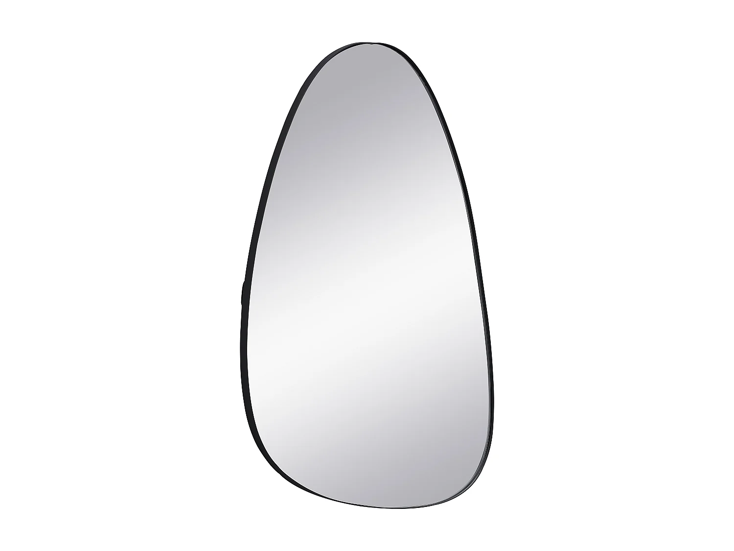 Miroir organique en métal - L. 72 x H. 35 cm - Noir - MANAROLA