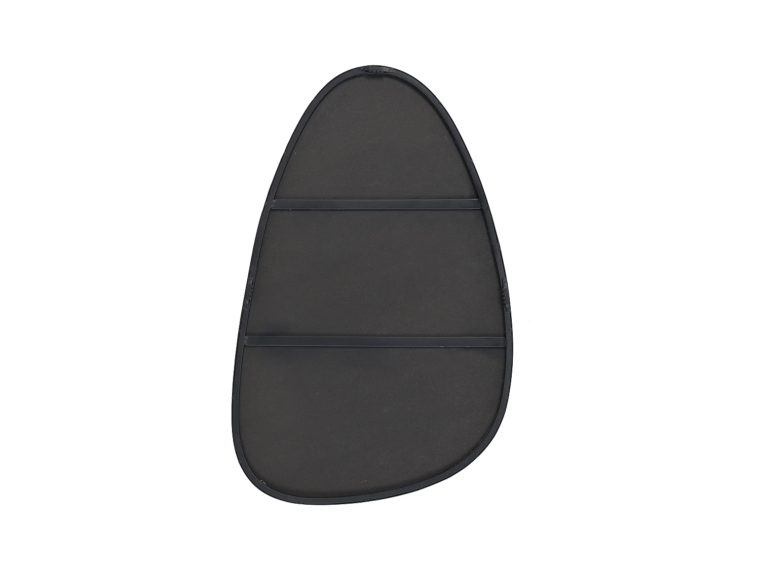 Espejo orgánico de metal - Ancho 72 x Alt. 35 cm - Negro - MANAROLA