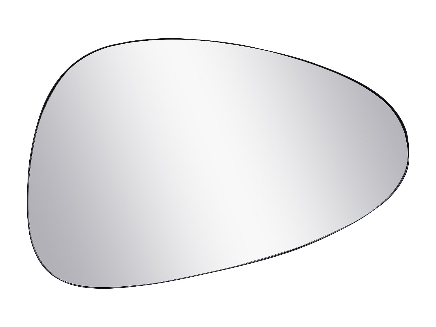 Organischer Spiegel aus Metall - 72 x 35 cm - Schwarz - MANAROLA günstig online kaufen