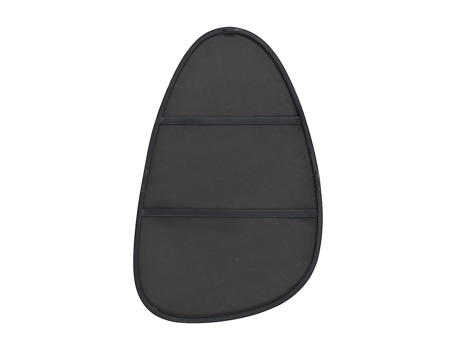 Specchio L. 72 x H. 35 cm in Metallo Nero Design organico - MANAROLA