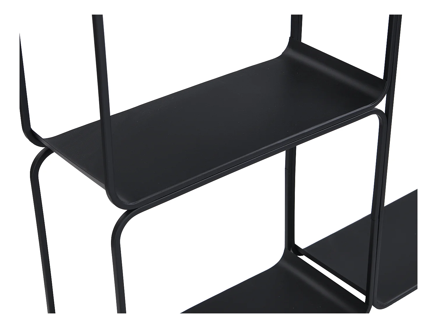 Rek - 5 plankjes - Metaal - Zwart - ASUNTA