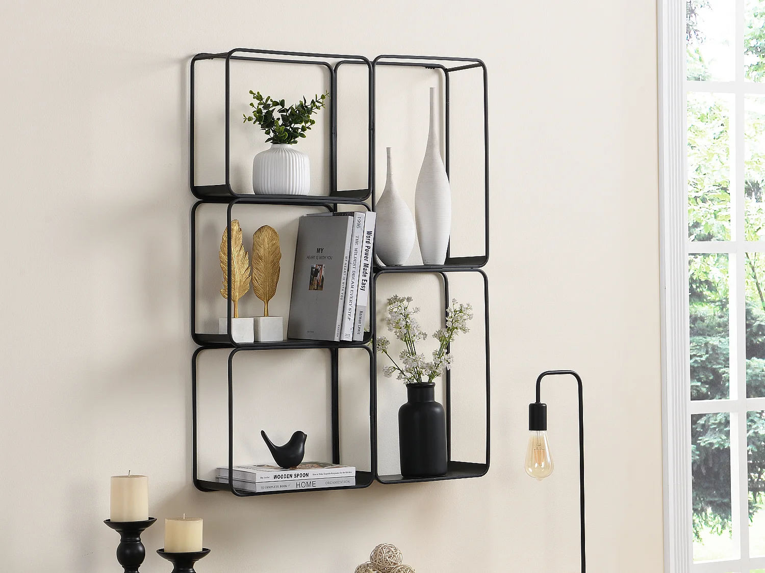 Etagère - 5 tablettes - Métal - Noir - ASUNTA