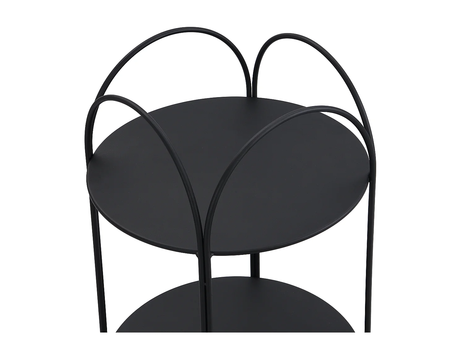 Etagère en métal - 2 tablettes - Noir - GRAZIELA