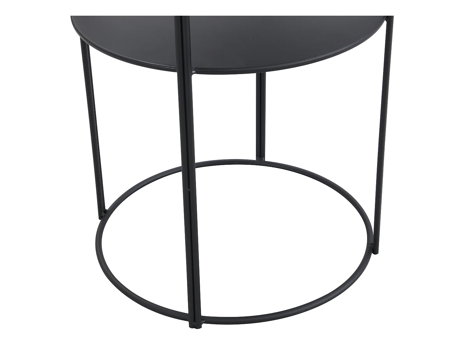 Etagère en métal - 2 tablettes - Noir - GRAZIELA
