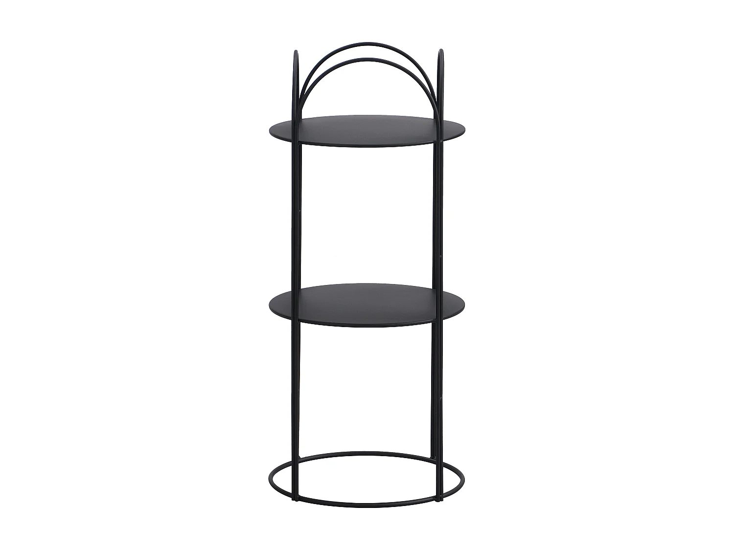 Etagère en métal - 2 tablettes - Noir - GRAZIELA