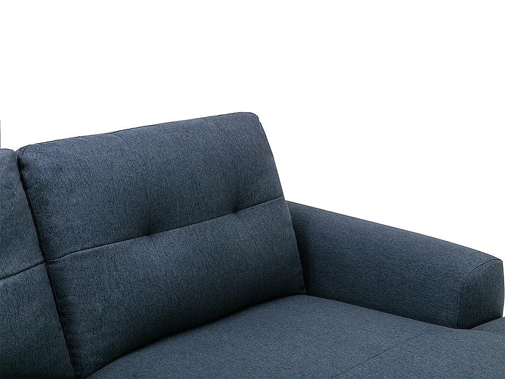 Sofá de canto direito articulado elétrico em tecido mesclado cor azul - NERUDA