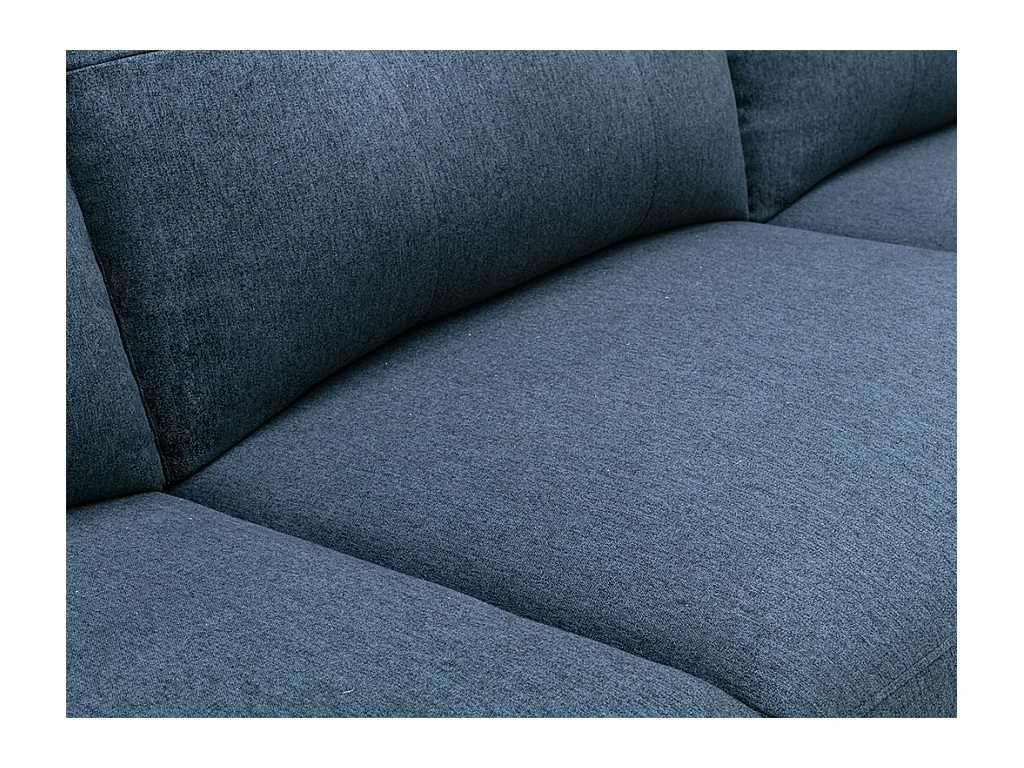 Elektrische hoekbank rechts in blauw gevlekte stof NERUDA