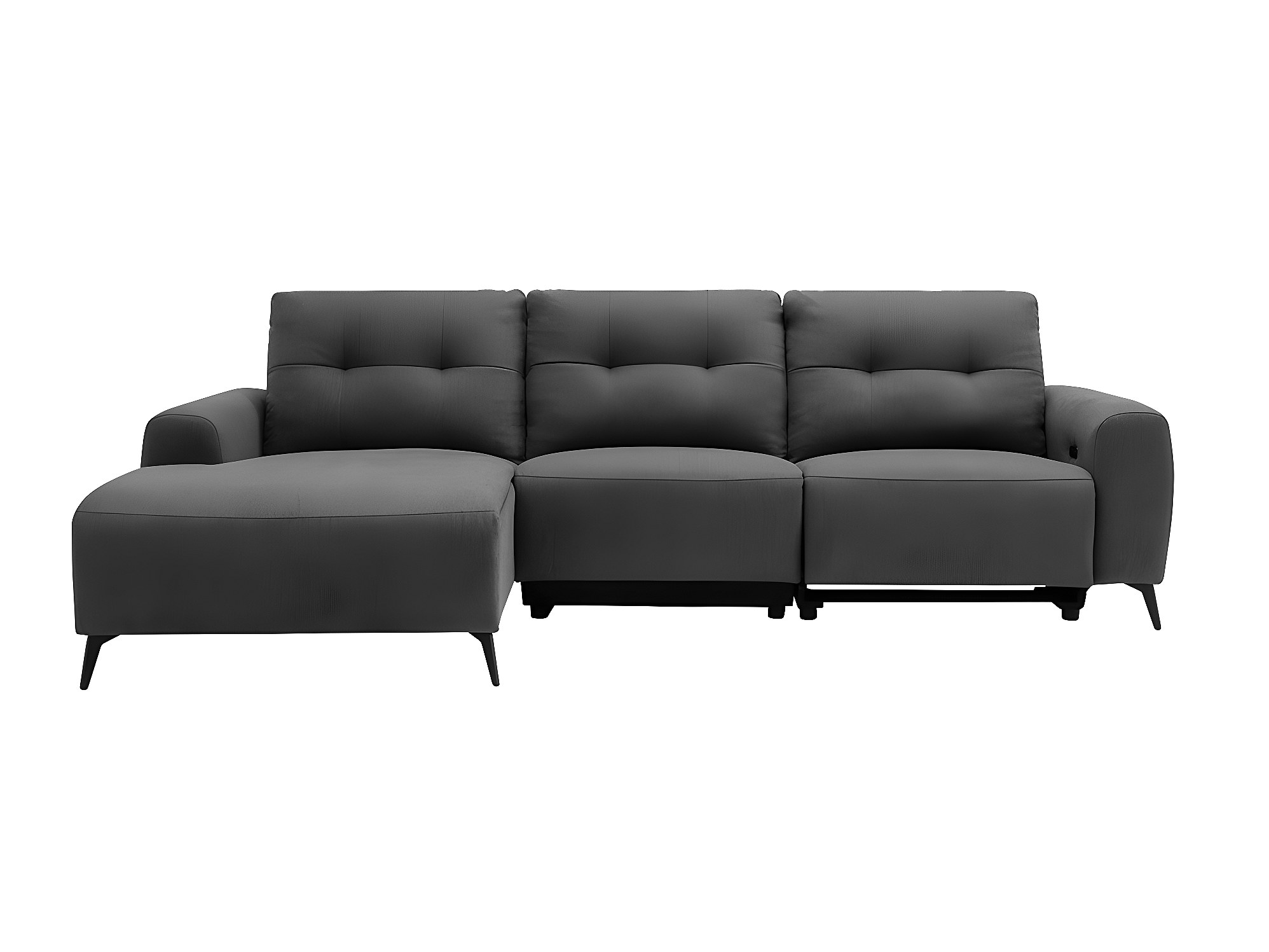 Relaxsofa Ecksofa Ecke Links Stoff Grau NERUDA jetzt günstig online kaufen