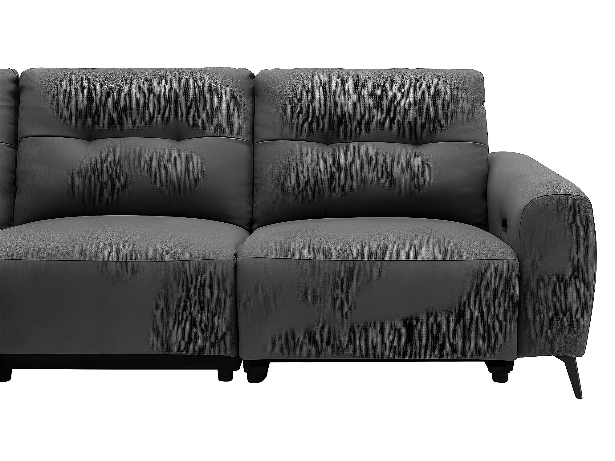Relaxsofa Ecksofa Ecke Links Stoff Grau NERUDA jetzt günstig online kaufen