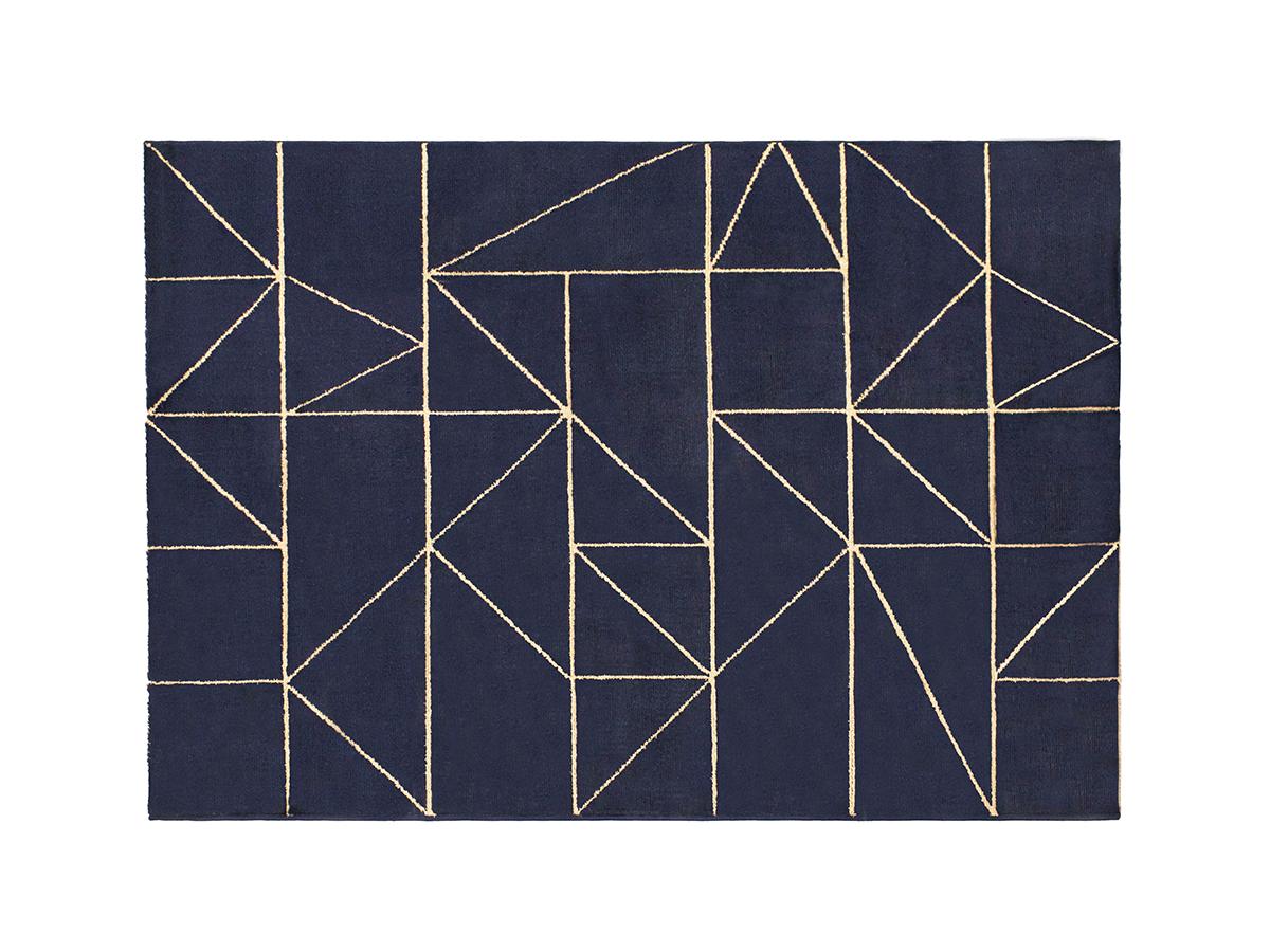 Teppich geometrisch gemustert mit goldenem Lurex-Finish IGALO - 160 x 230 c günstig online kaufen