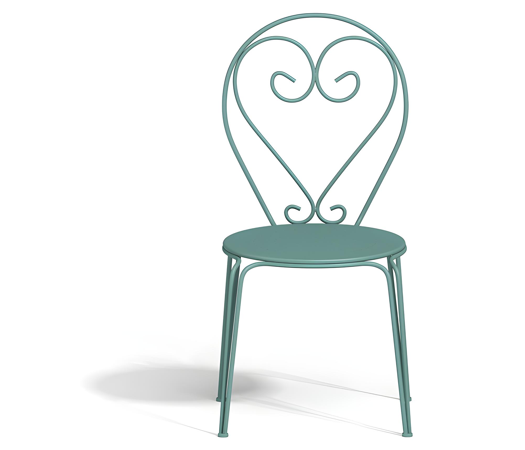 Chaise de jardin en métal vert kaki - Vondel Référence : CD_Ch89E-04