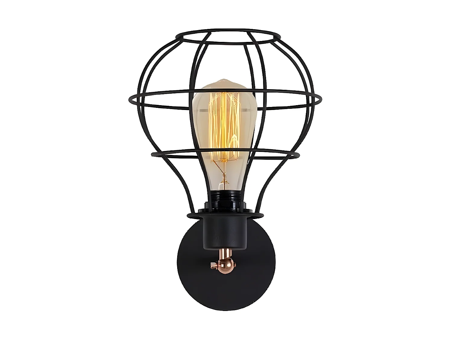 Applique Caserta, Noir, 23x20x32 cm, EPIKASA