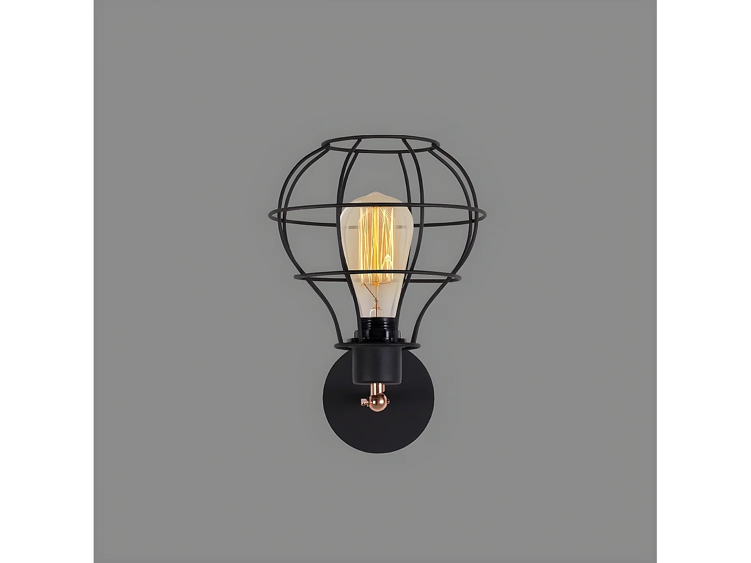 Applique Caserta, Noir, 23x20x32 cm, EPIKASA