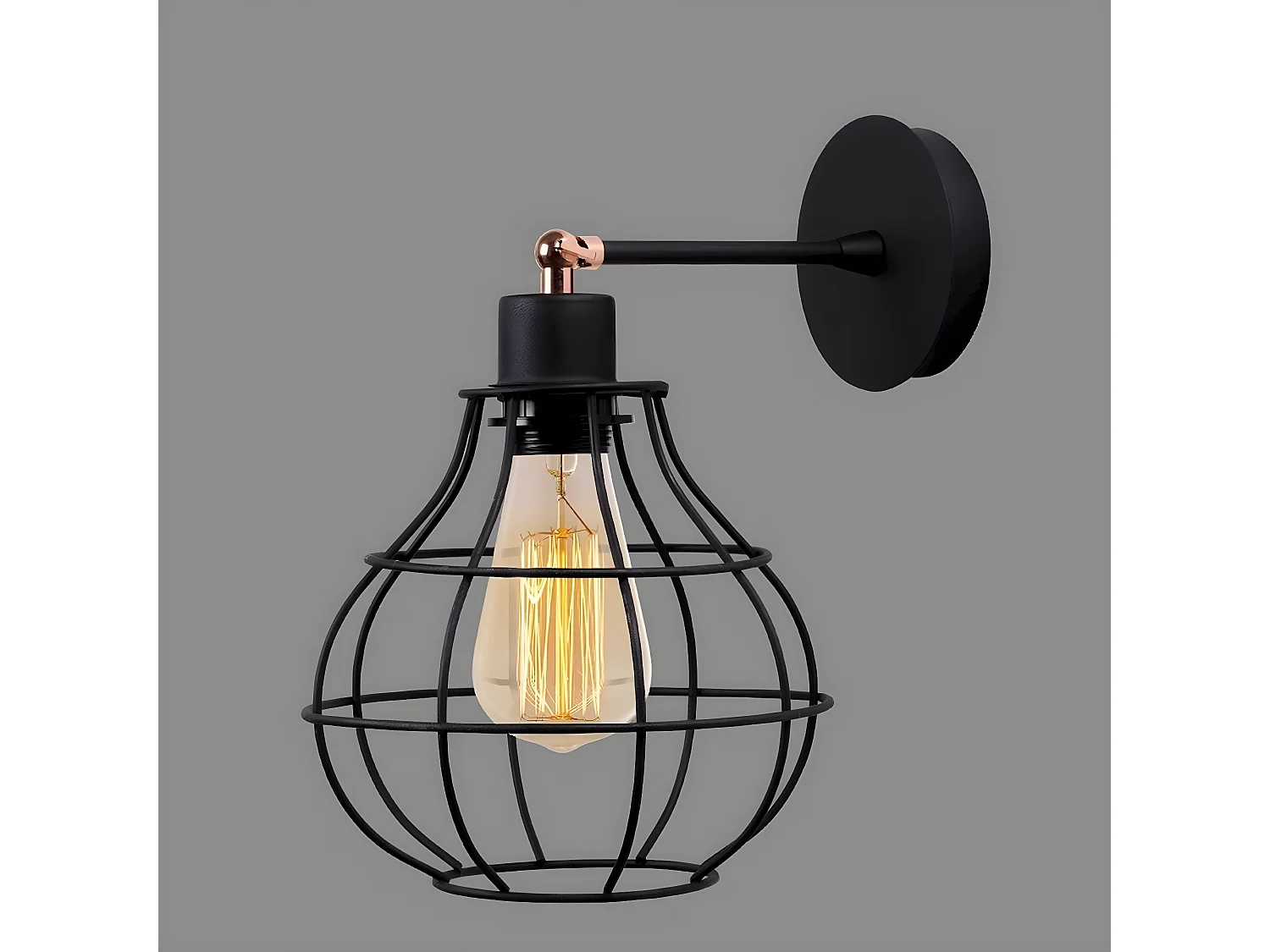 Applique Caserta, Noir, 23x20x32 cm, EPIKASA