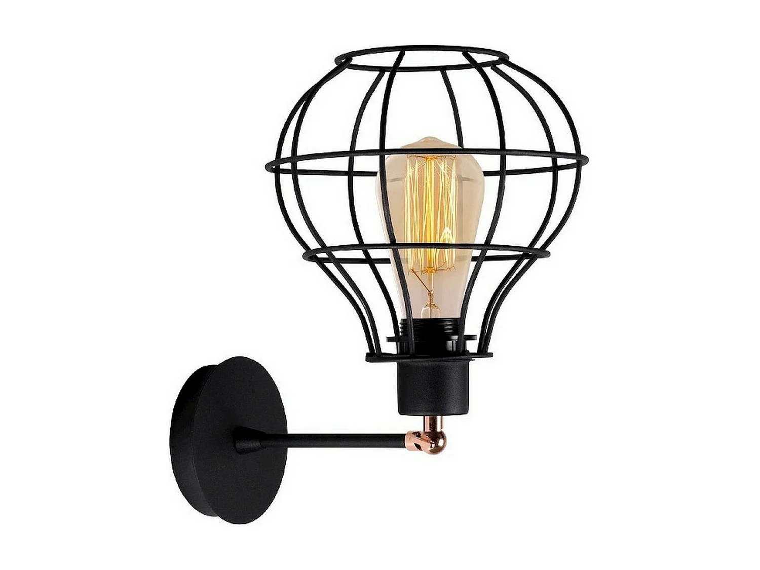 Applique Caserta, Noir, 23x20x32 cm, EPIKASA