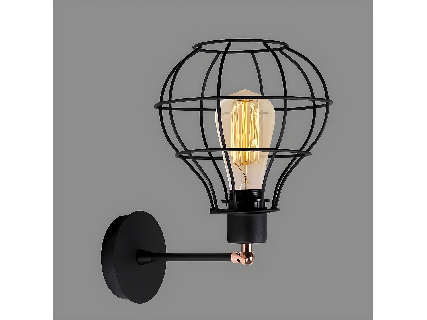 Applique Caserta, Noir, 23x20x32 cm, EPIKASA