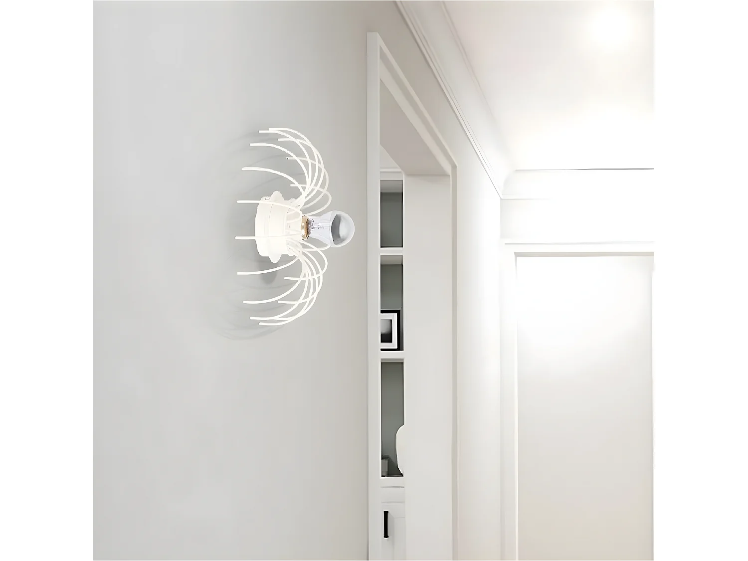 Lampada a Parete Carrara, Bianco, 32x32x10 cm, EPIKASA