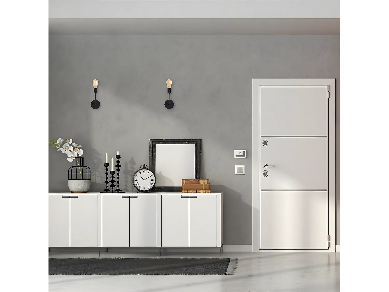 Lampada a Parete Cagliari, Nero, 12x12x27 cm, EPIKASA