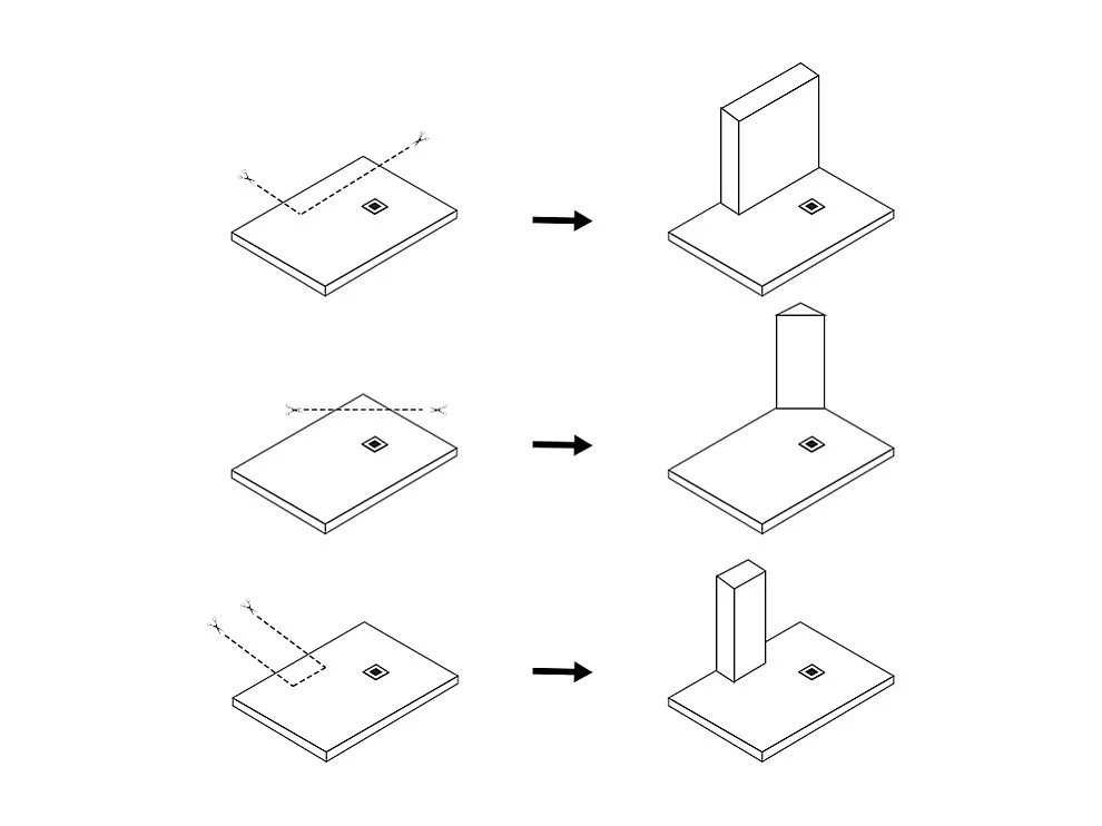 Opzet- of inbouwdouchebak in hars – Zwart – 120 x 90 cm - Snijdbaar - MIRNOSA