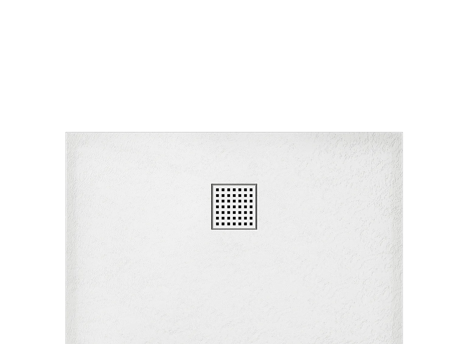 Plato de ducha de resina para colocar o empotrar - Blanco - 140 x 90 cm - MIRNOSA