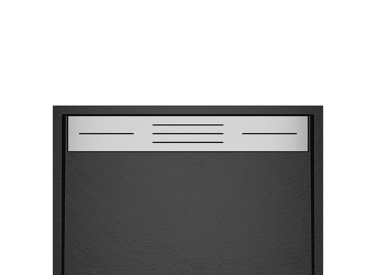 Receveur de douche extra plat à poser ou à encastrer recoupable en résine SMC - Noir - 140 x 90 cm - LYROSA