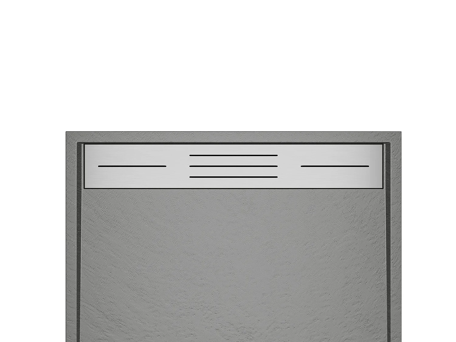 Receveur de douche extra plat à poser ou à encastrer recoupable en résine SMC - Gris - 140 x 90 cm - LYROSA