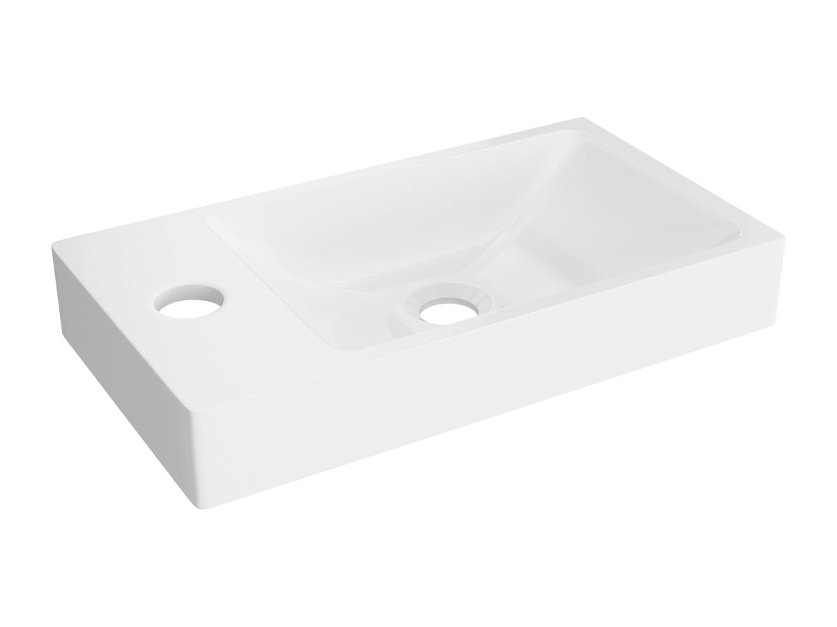 Handwaschbecken - SMC-Kunstharz - Weiß - 40 x 22 cm - SARPOSA günstig online kaufen