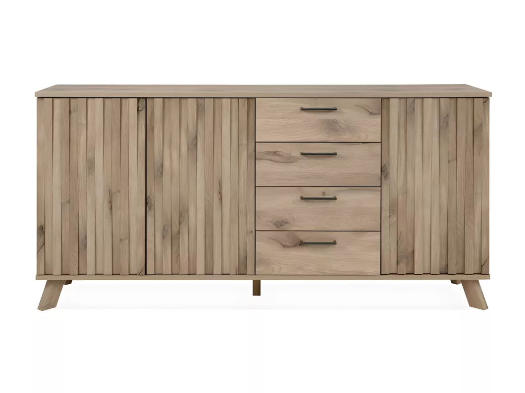 Kauf Unique Sideboard mit 3 Türen und 4 Schubladen, im Eiche-Dekor und Stollenfronten, L175 cm - Opole