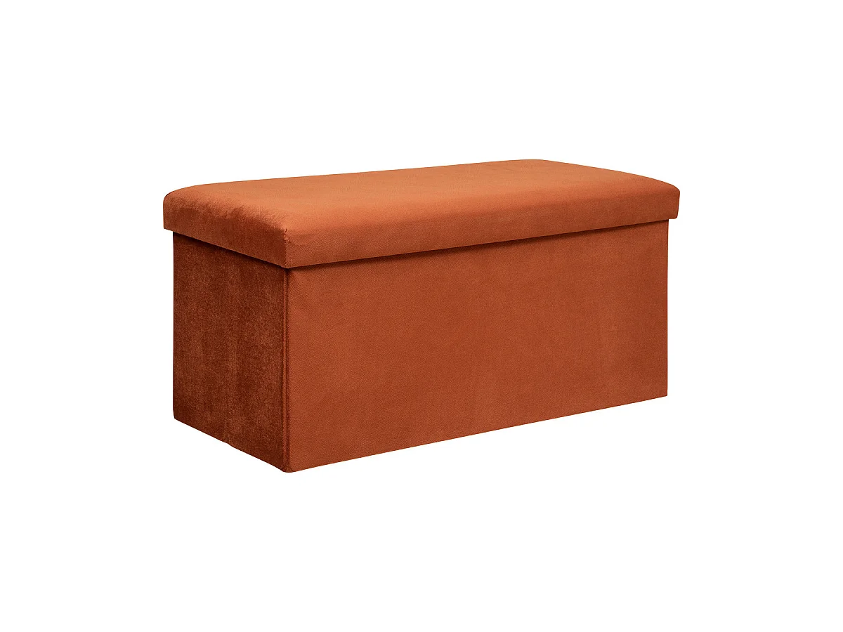 Pouf pliant et Coffre de rangement en tissu Ambre 76 x 38 cm
