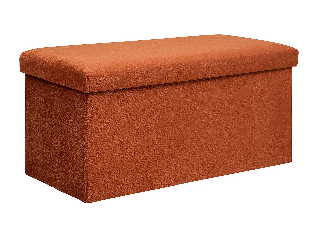 Pouf pliant et Coffre de rangement en tissu Ambre 76 x 38 cm