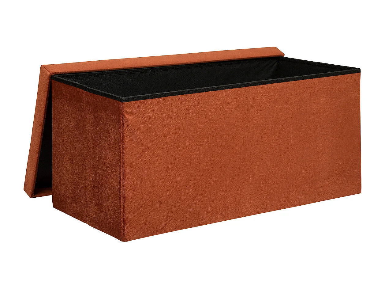Pouf pliant et Coffre de rangement en tissu Ambre 76 x 38 cm
