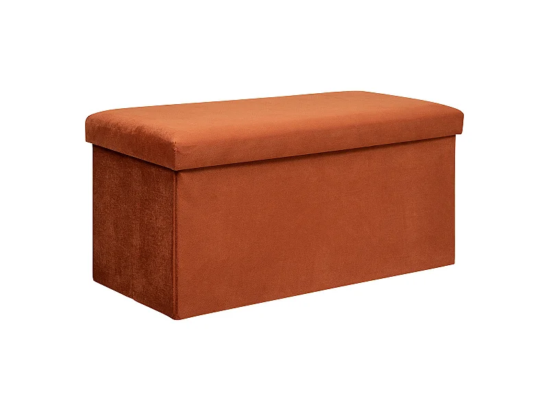 Pouf pliant et Coffre de rangement en tissu Ambre 76 x 38 cm