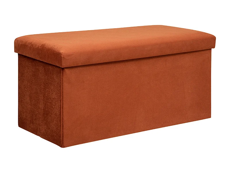 Pouf pliant et Coffre de rangement en tissu Ambre 76 x 38 cm