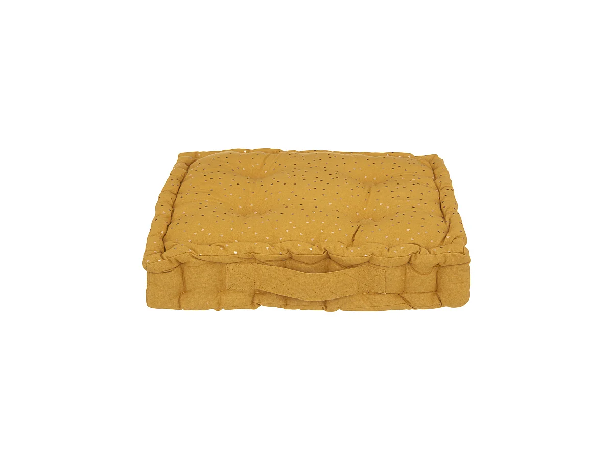 Coussin de sol Berlingot Jaune moutarde 40 x 40 cm