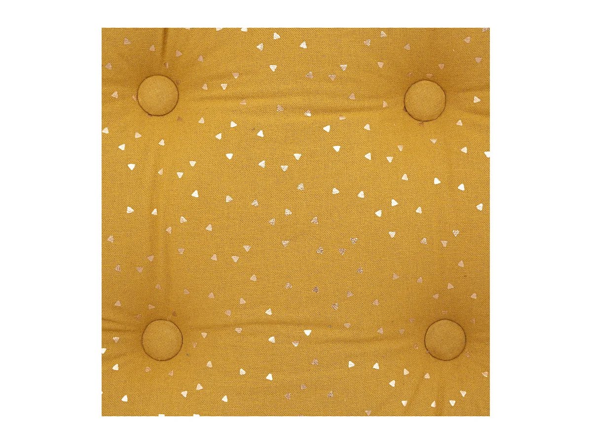 Coussin de sol Berlingot Jaune moutarde 40 x 40 cm
