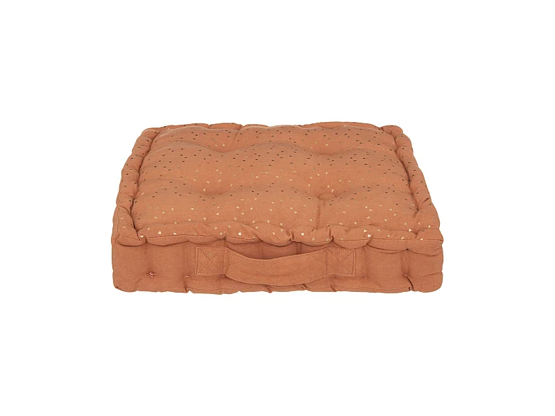Coussin de sol Berlingot Terracotta 40 x 40 cm