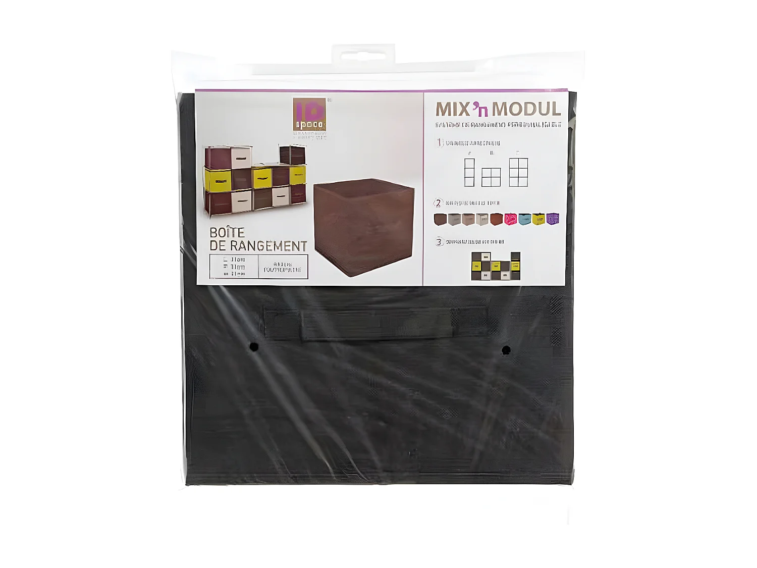 Boîte de Rangement Pliable "Basic" 31x31cm Noir