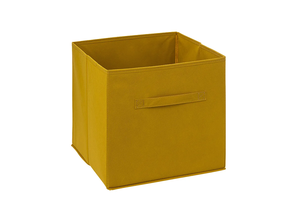 Boîte de rangement en tissu Jaune moutarde 31 x 31 x 31 cm